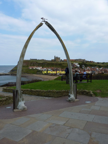 Photo 6"x4" East Whitby framed through the whalebone arch Whitby\/NZ8910 c2011