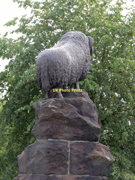 Photo 6"x4" Sheep statue, Moffat Moffat c2011