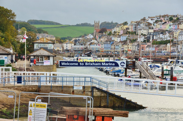 Photo 6"x4" Brixham Marina with Town Views Brixham c2011