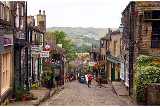 Photo 6"x4" Main Street in Haworth Haworth c2011