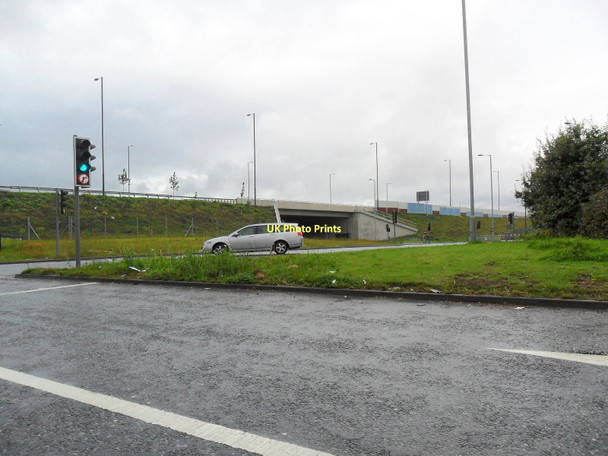Photo 6"x4" Access roads to motorway junction, Carmyle, Glasgow Carmyle c2011
