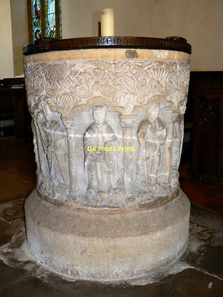 Photo 6"x4" Font (4) St Leonard\u00e2\u0080\u0099s Church, Stanton Fitzwarren, Swindon Stanton Fitzwarren c2011