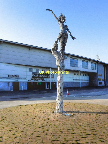 Photo 6"x4" Nike and Hephaestus , Keepmoat Stadium Doncaster c2011