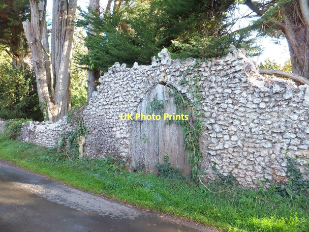 Photo 6"x4" Part of an estate wall of Haldon Grange Underdown\/SX8885 c2011
