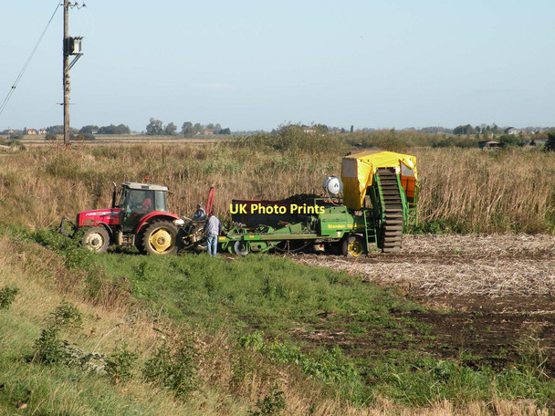 Photo 6"x4" Agricultural activity by the Great Raveley Drain Ramsey St Mary's c2011