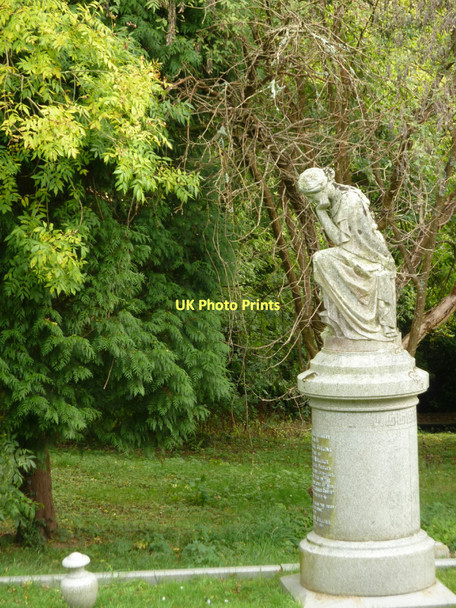 Photo 6"x4" Statue, Kingswear Cemetery Dartmouth c2011