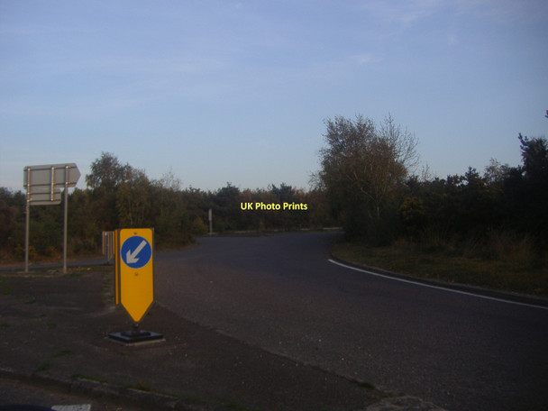 Photo 6"x4" Roundabout on the B386, Longcross Longcross\/SU9865 c2011