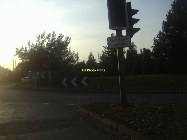 Photo 6"x4" Roundabout on St Peters Way and Guildford Road Addlestone c2011