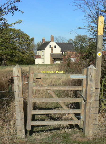 Photo 6"x4" Footpath gate at Hill Farm Stanton-on-the-Wolds c2011