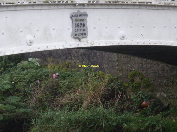 Photo 6"x4" Plaque on the footbridge over the River Carron in Stonehave, Stonehaven c2011