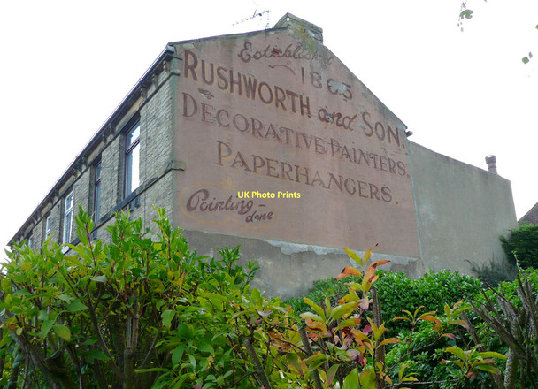 Photo 6"x4" Advertising mural, Scholes Lane Cleckheaton c2011