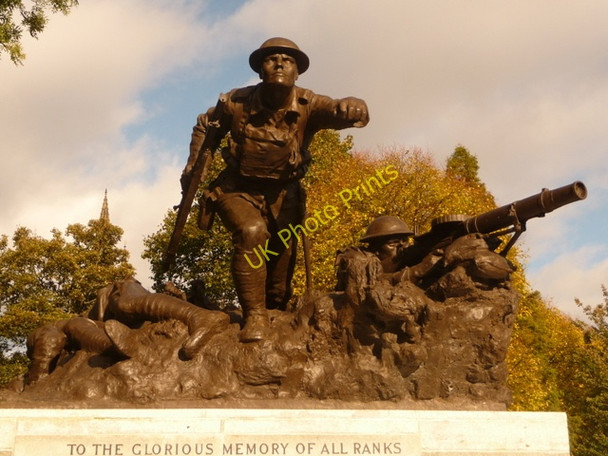 Photo 6"x4" Glasgow: Cameronians memorial \u00e2\u0080\u0093 detail Dowanhill c2009