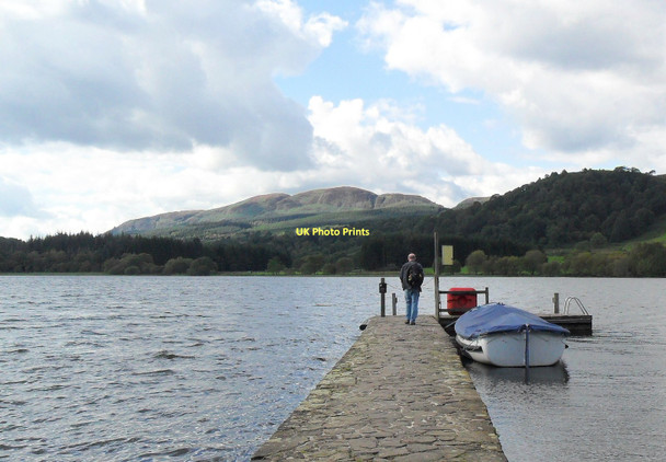 Photo 6"x4" A passenger awaits the ferry, Lake of Menteith Port of Menteith c2011