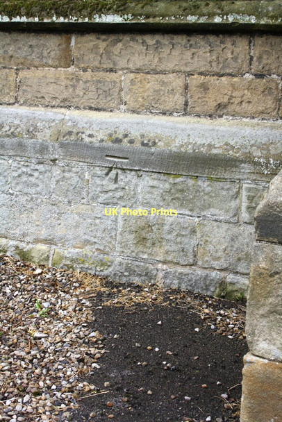 Photo 6"x4" Benchmark on tower of St Matthew's Church Leyburn c2011