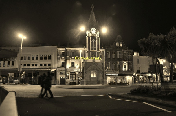 Photo 6"x4" Torquay: Clock Tower in The Strand Torquay c2011