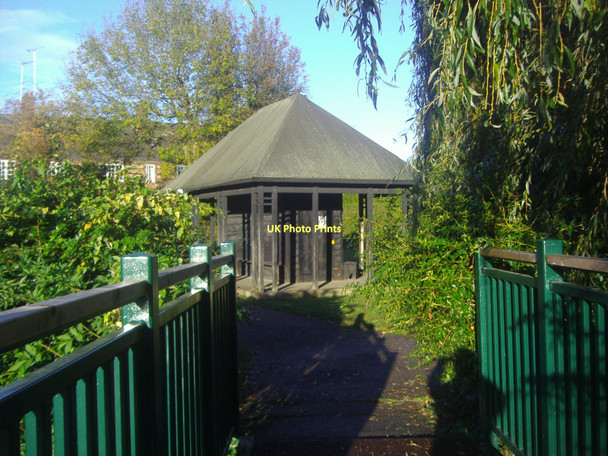 Photo 6"x4" Bridge over Mutton Brook, Northway Gardens Finchley c2011