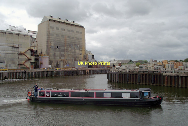 Photo 6"x4" Narrowboat on the River Weaver at Anderton, Cheshire Northwich c2011