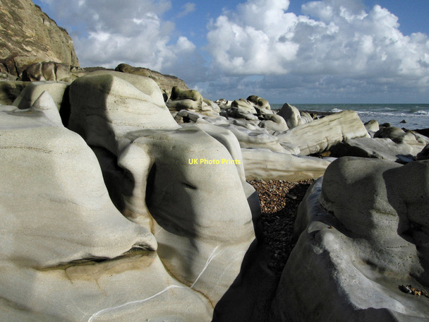 Photo 6"x4" Rocks below East Cliff Hastings\/TQ8110 c2011
