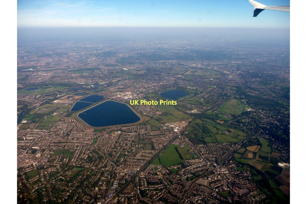 Photo 6"x4" Walton on Thames from the Air Walton-on-Thames c2011
