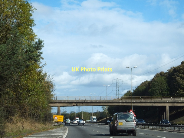 Photo 6"x4" Minor road bridge over M5 at Frankley Frankley Hill c2011