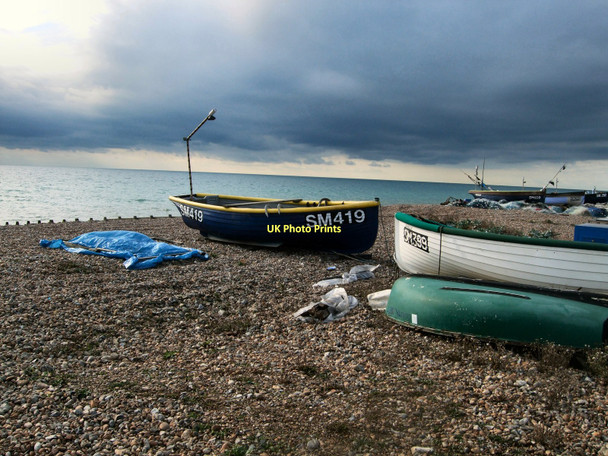 Photo 6"x4" Fishing boats - Lancing East Worthing c2011