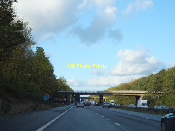 Photo 6"x4" Nantwich Road bridge over M6 Balterley c2011