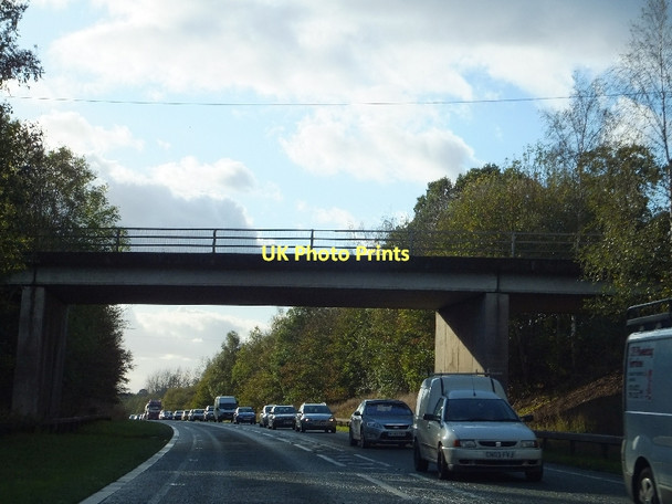 Photo 6"x4" Minor road bridge over A500 south of Smith's Green Barthomley c2011