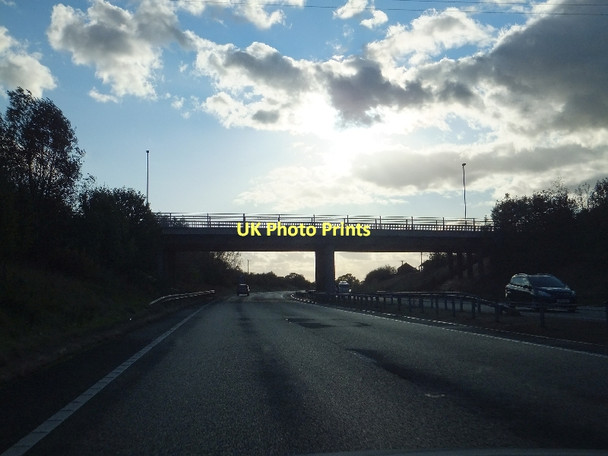 Photo 6"x4" Rope Lane bridge from Shavington over A500 Shavington c2011