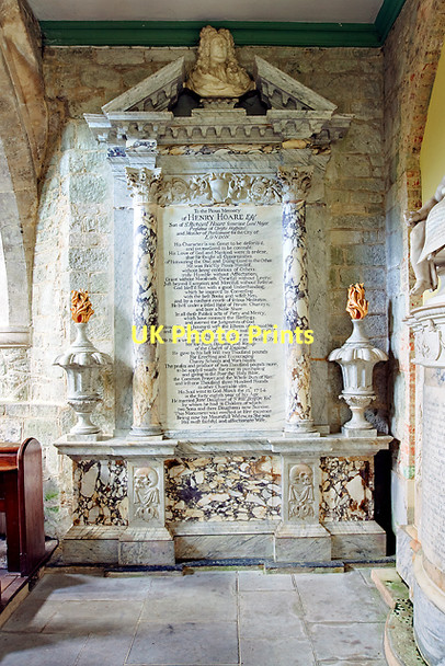 Photo 6"x4" Monument to Henry Hoare - St Peter's church, Stourton Gasper c2011