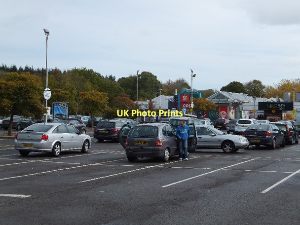 Photo 6"x4" Leigh Delamere services car park Leigh Delamere c2011