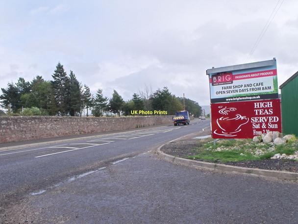 Photo 6"x4" Entrance to Brig Farm Shop, Craigend Bridge of Earn c2011