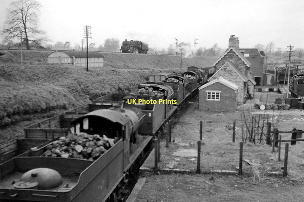 Photo 6"x4" Templecombe: locomotives lined up beside old S&D Lower Station Abbas Combe c1963