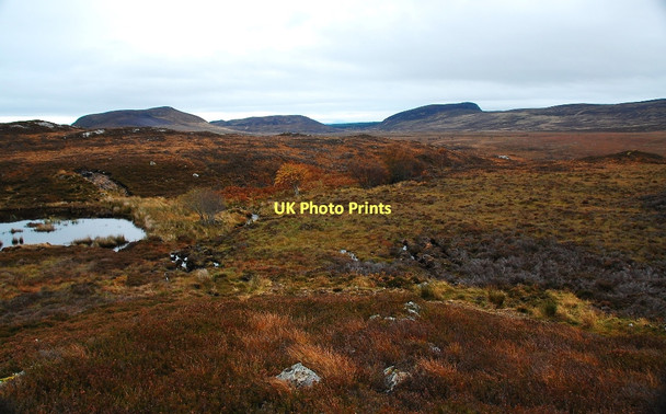 Photo 6"x4" Moorland south of Loch Ruagaidh Kinnauld c2011