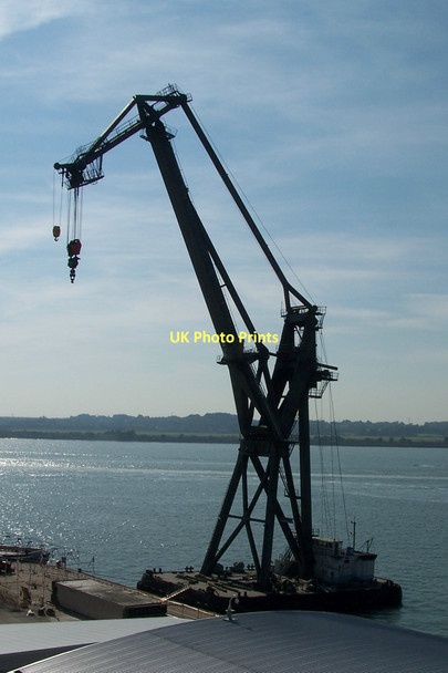 Photo 6"x4" Floating Crane at Southampton Docks Ocean Village c2011
