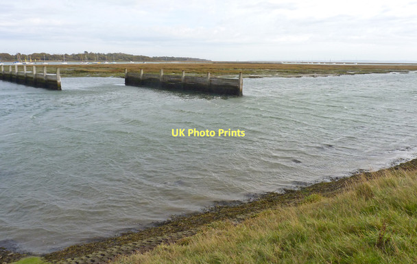 Photo 6"x4" Marshes and Mud Flats Lymington c2011