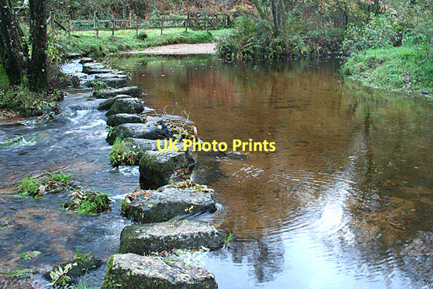 Photo 6"x4" North Bovey: stepping stones across the Bovey Langstone\/SX7482 c2011