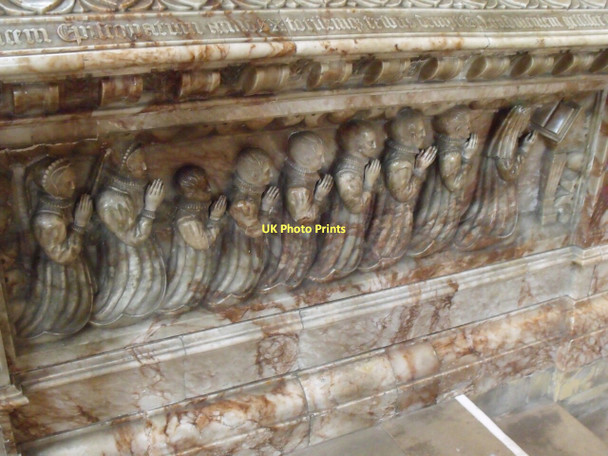 Photo 6"x4" Weepers on Tomb of Edwin Sandys, Southwell Minster Southwell\/SK7053 c2011