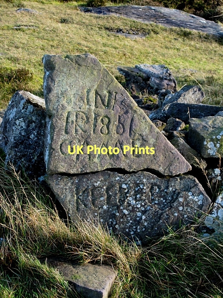 Photo 6"x4" Rock Inscription Cloneen c2011