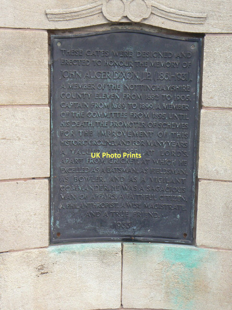 Photo 6"x4" Memorial plaque West Bridgford c2011