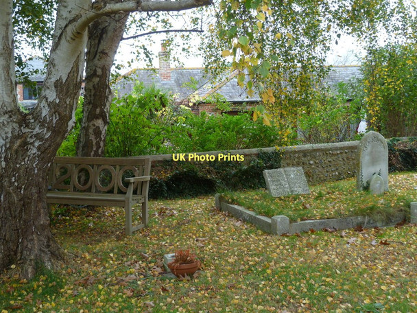 Photo 6"x4" Millennium seat in Chidham churchyard Chidham c2011