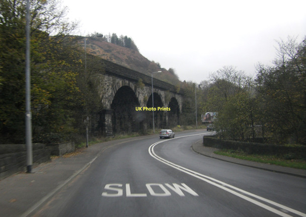 Photo 6"x4" Lob Mill Viaduct and A646 Todmorden c2011