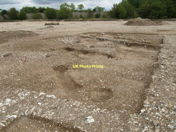 Photo 6"x4" Post holes and gully Chilton\/SU4885 c2011