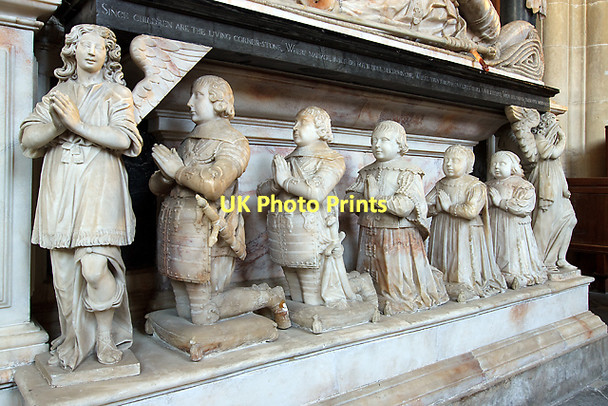 Photo 6"x4" Tomb of Sir Edward Lewys - priory church, Edington (detail 3) Edington\/ST9253 c2011