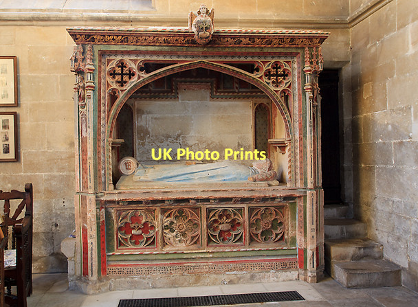 Photo 6"x4" Tomb of an unknown monk - priory church, Edington Edington\/ST9253 c2011