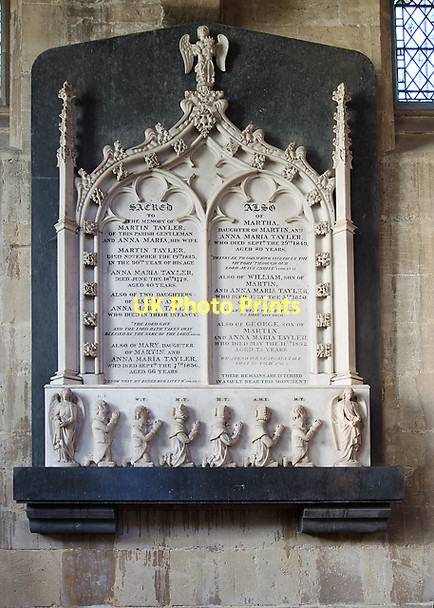 Photo 6"x4" Tayler monument - priory church, Edington Edington\/ST9253 c2011