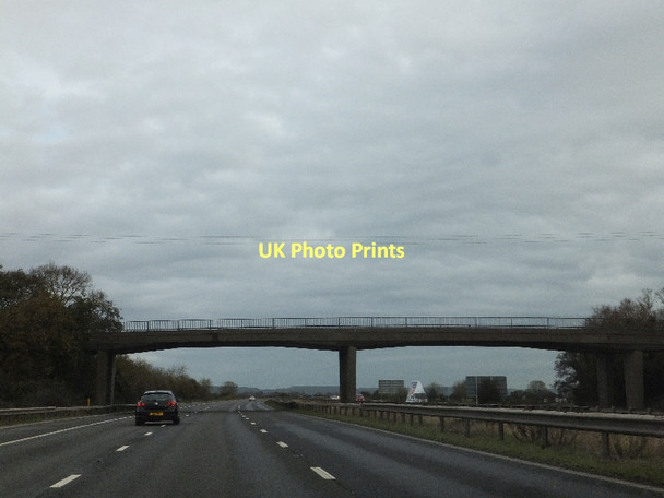 Photo 6"x4" Minor road between Bourton and West Hewish crossing M5 Bourton\/ST3764 c2011