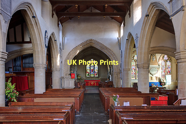 Photo 6"x4" St Michael's church  interior - Urchfont Urchfont c2011