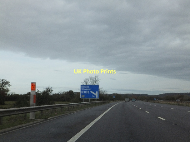 Photo 6"x4" Sign for Junction 20 on northbound M5 Kenn\/ST4169 c2011