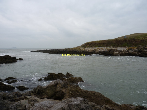 Photo 6"x4" Tide race between mainland and Burry Holms Hillend\/SS4191 c2011