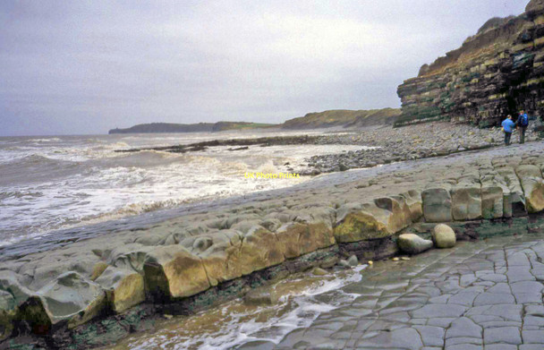 Photo 6"x4" Wave cut platform at Kilve Beach Kilve c1997